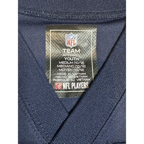 NFL Youth Navy Team Football Jersey Seattle Seahawks Wilson #3 Medium 10/12 - Picture 5 of 8